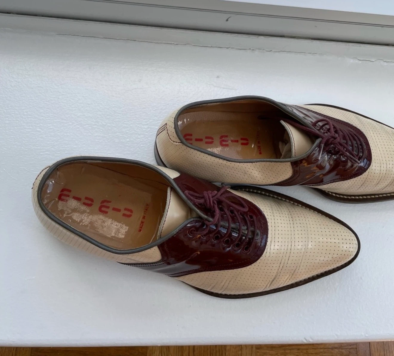 MIU MIU two tone wingtip oxford loafers - photo 3