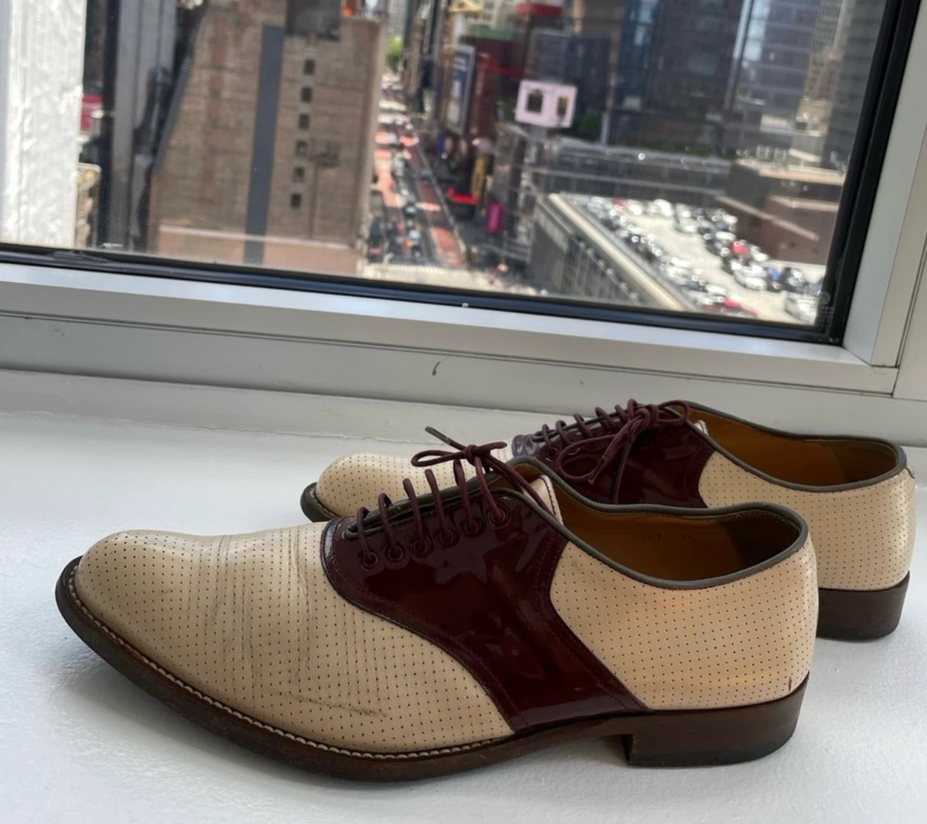 MIU MIU two tone wingtip oxford loafers - photo 4