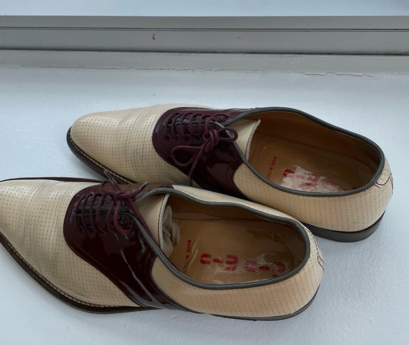 MIU MIU two tone wingtip oxford loafers - photo 5