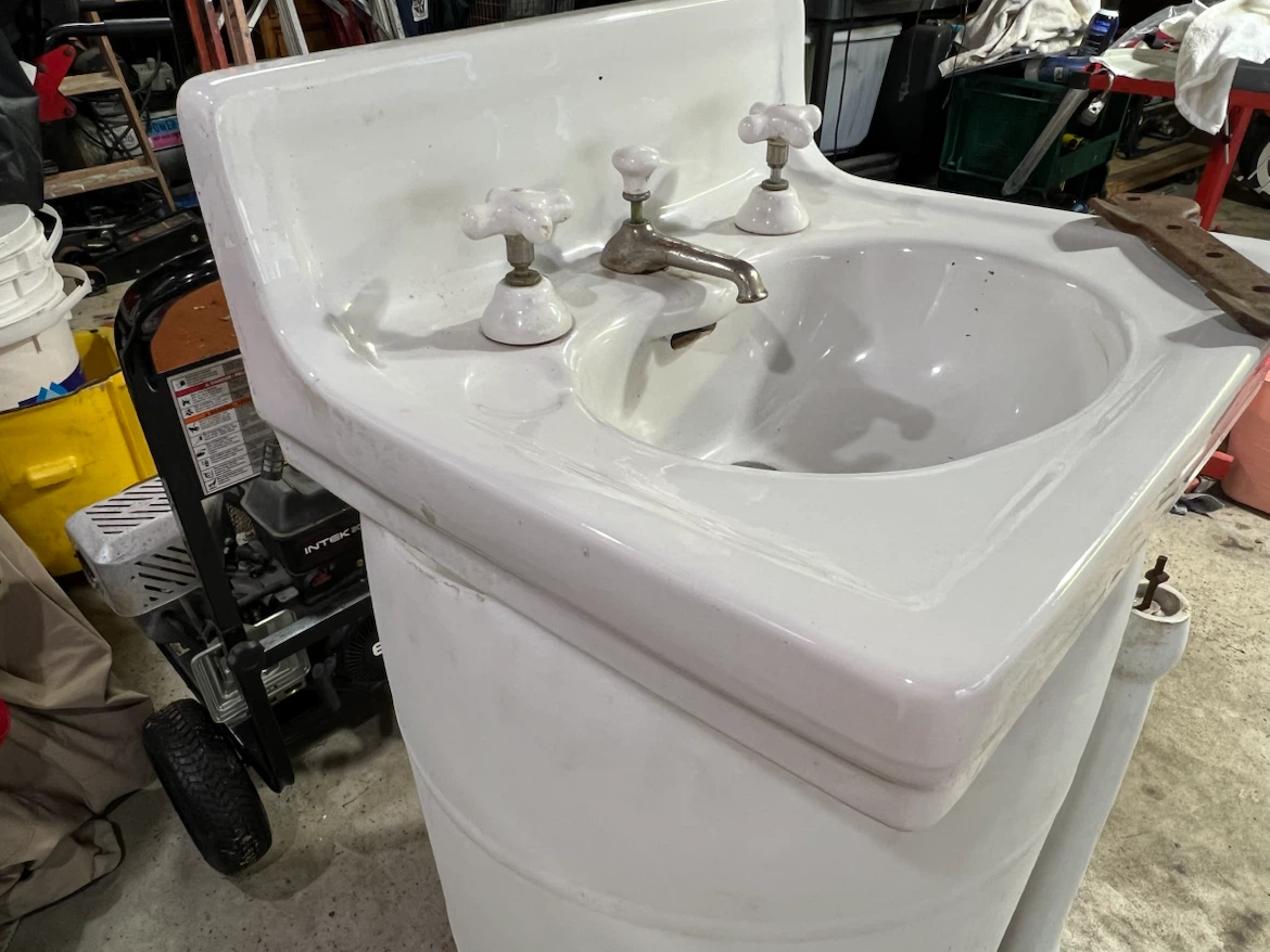 Vintage Wall-Mount Porcelain Sink