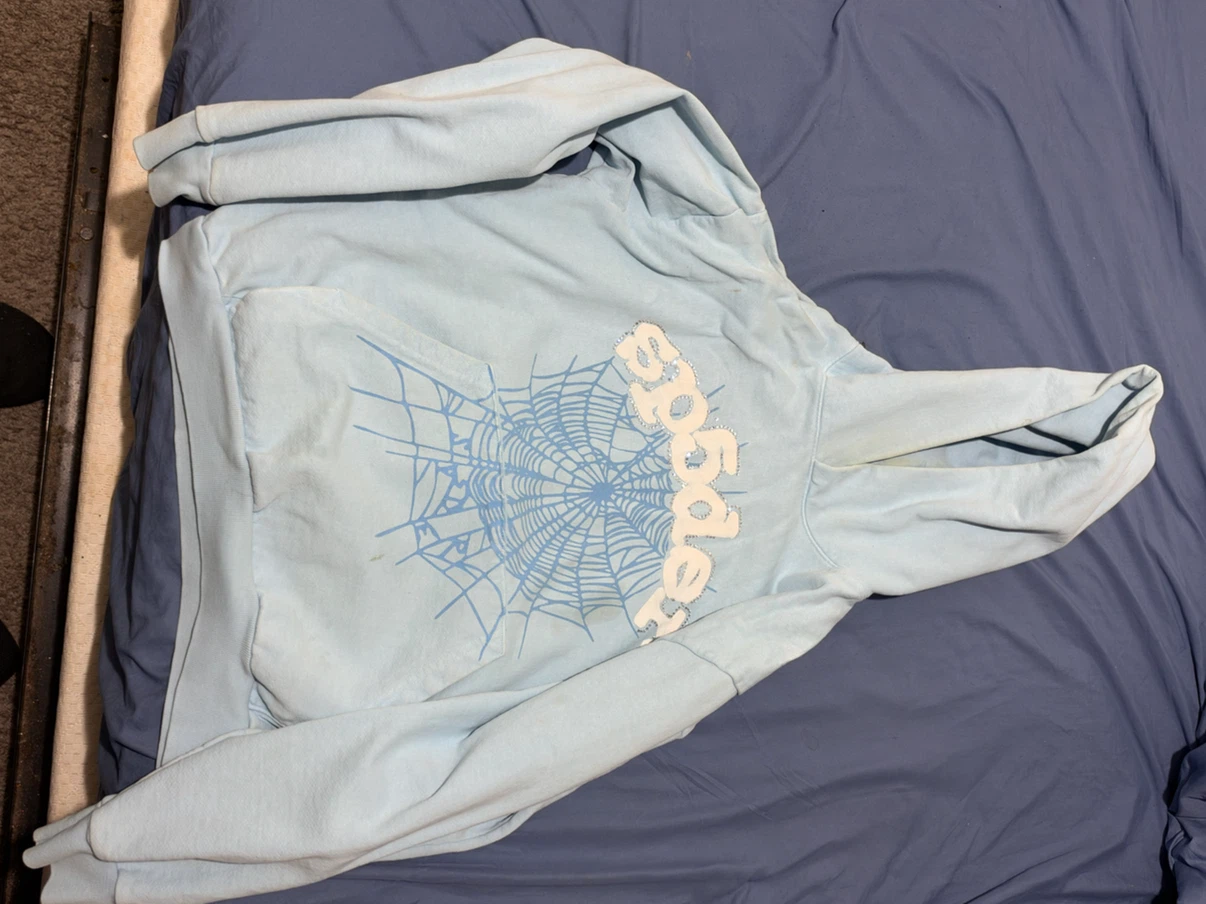 Sp5der Web Hoodie Sky Blue - photo 2