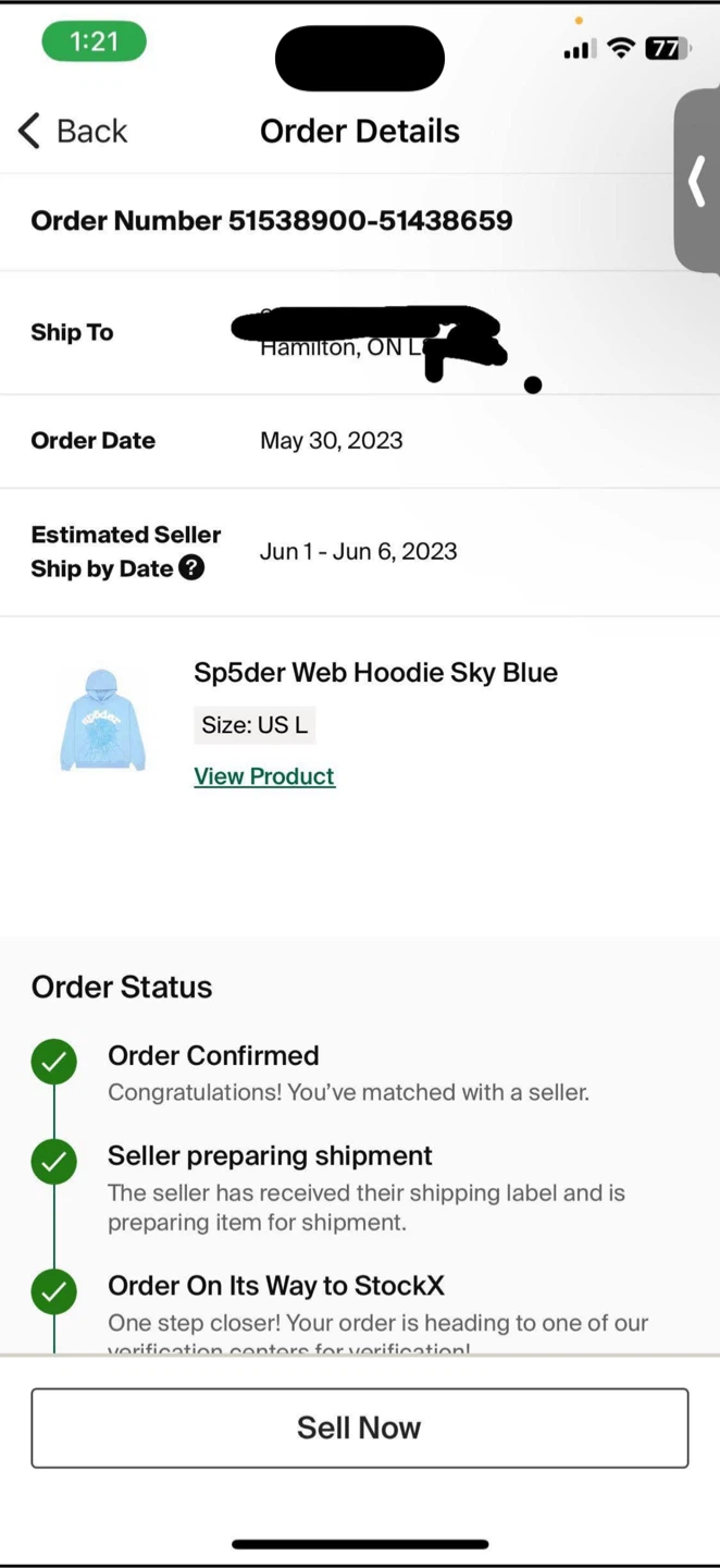 Sp5der Web Hoodie Sky Blue - photo 5