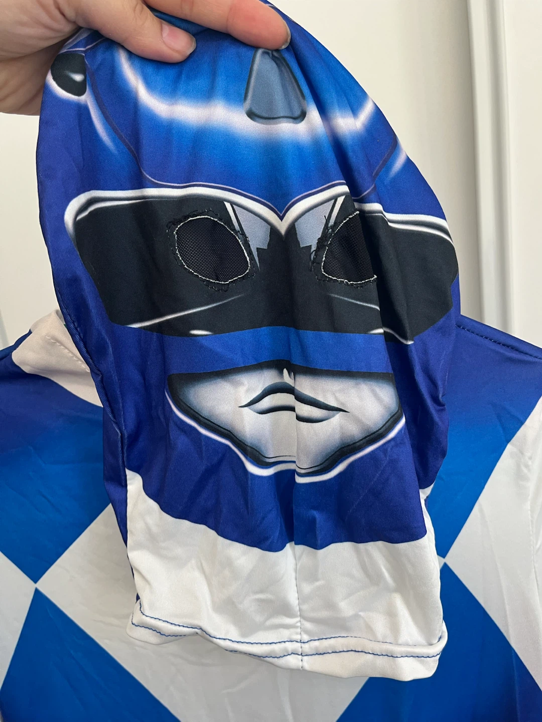 Adult Power Ranger Halloween costume blue with the mask - photo 4