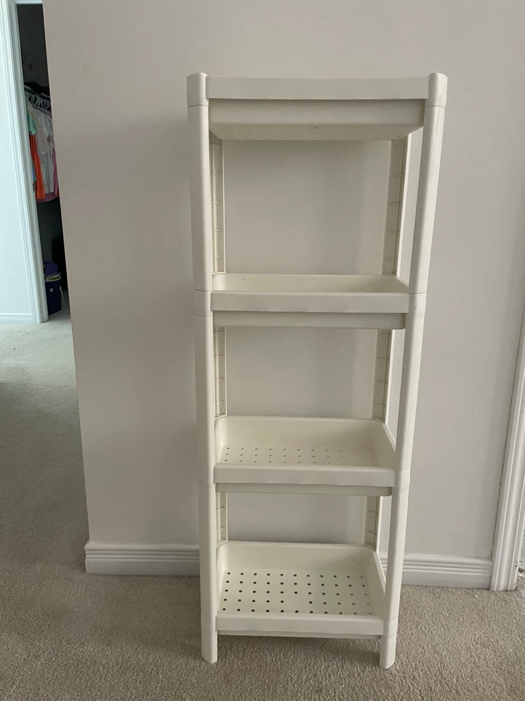 IKEA White 4-Tier Storage Shelf - photo 3
