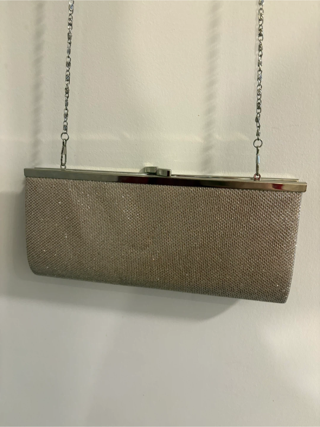 Champagne Glitter Clutch Bag - photo 2