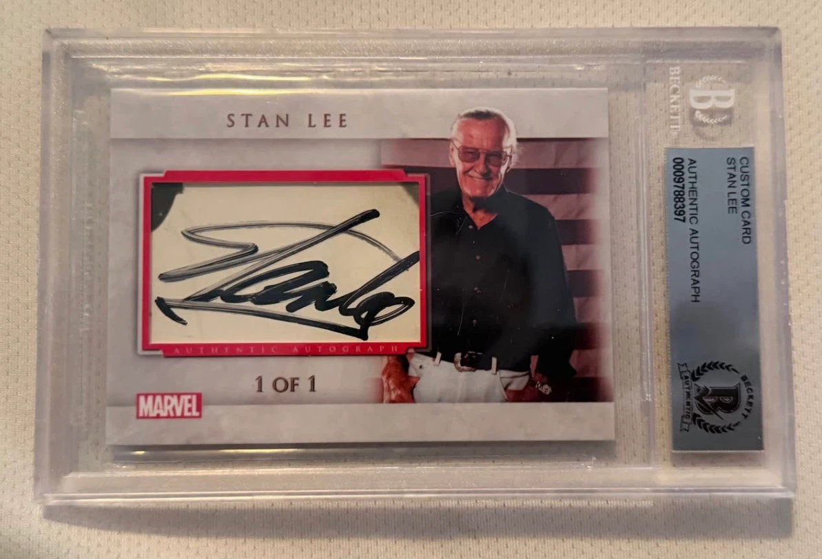 Stan Lee 1 of 1 Authentic Autographed Custom Card - photo 3