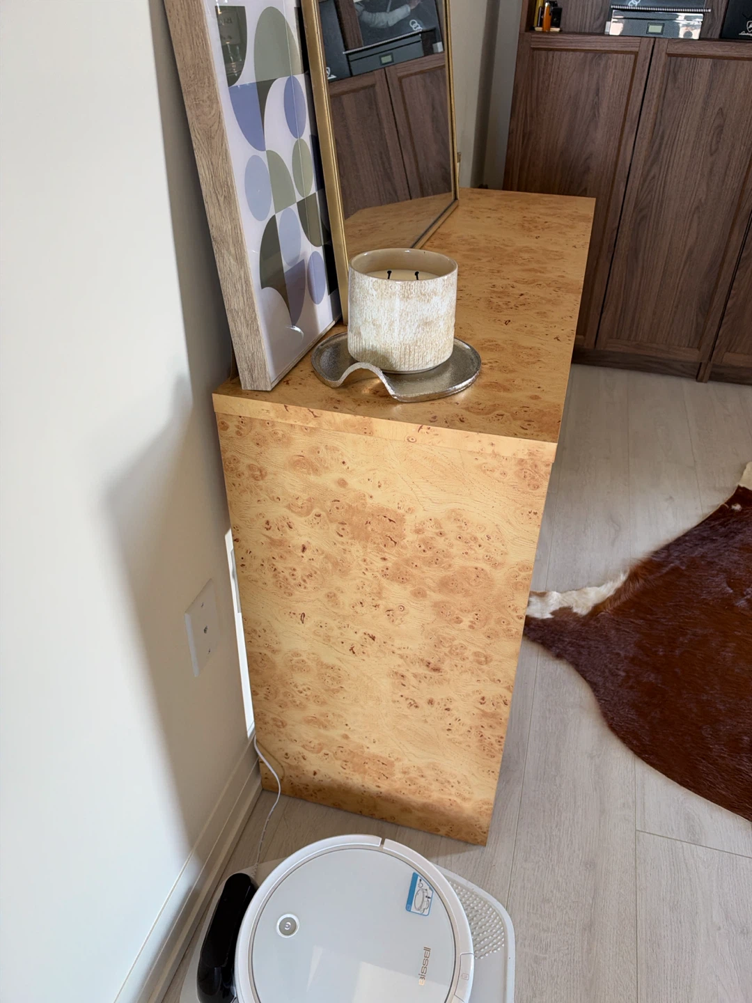Burl Wood Console Table - photo 3