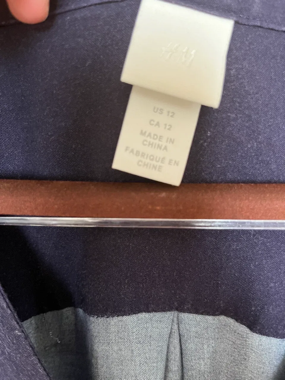H&M Paisley Print Dress Navy Size 12 - photo 2