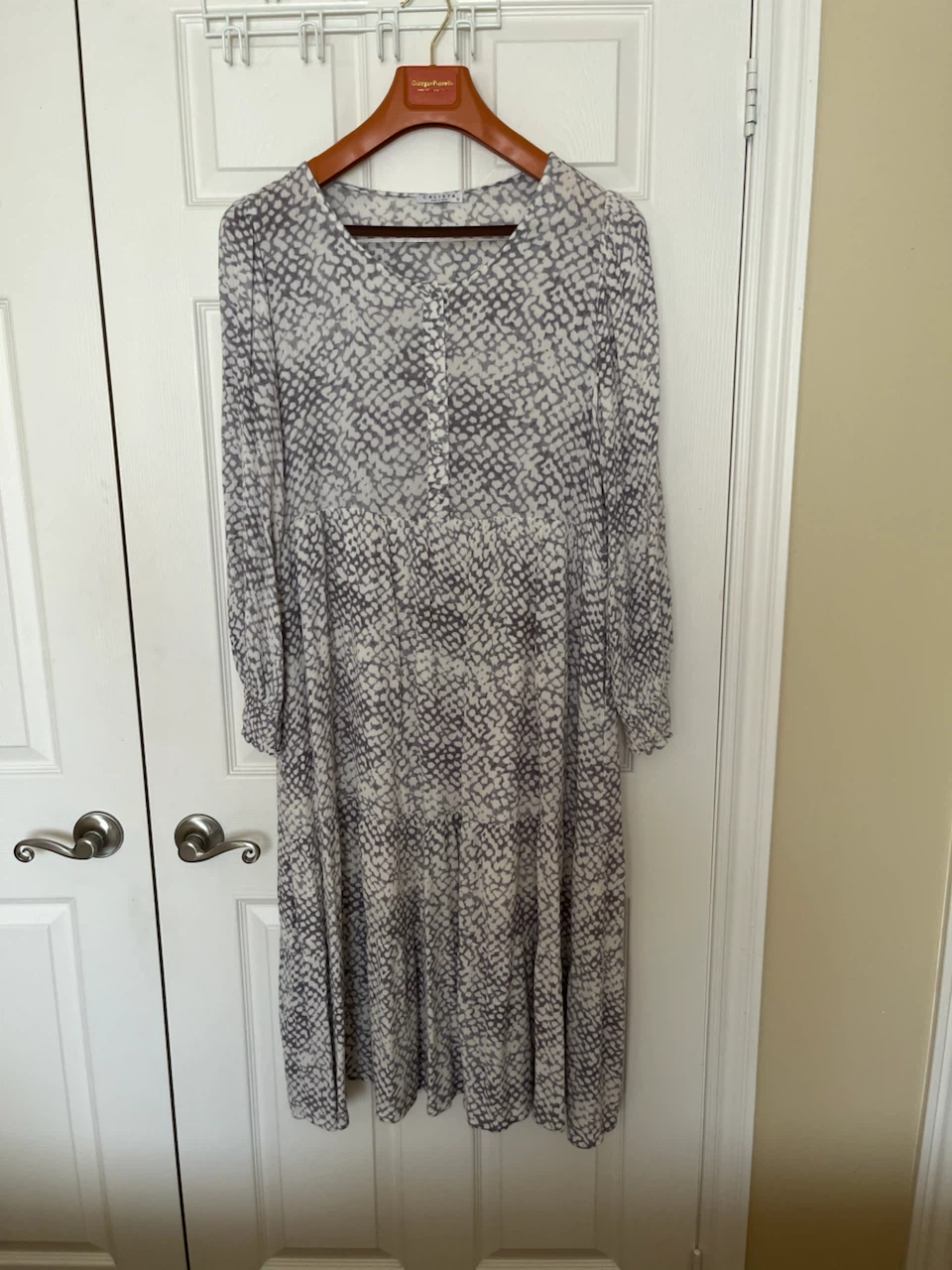 Calista Printed Midi Dress