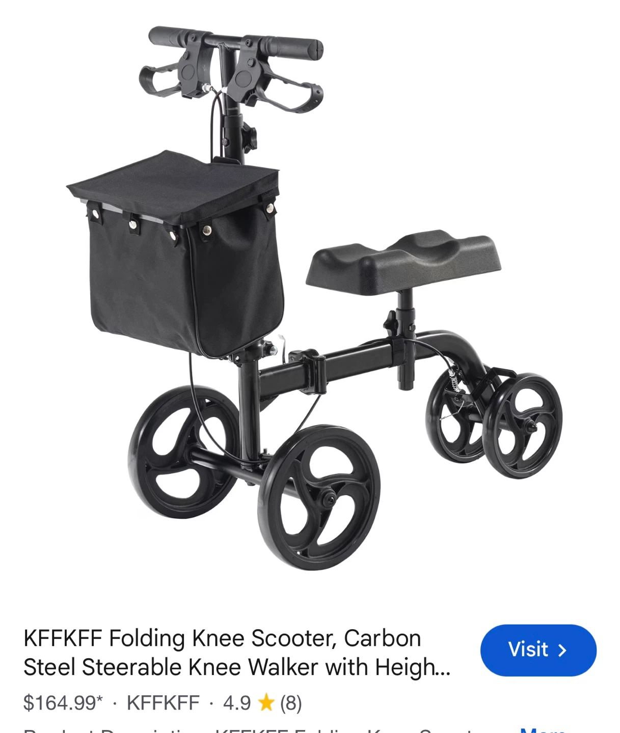 KFFKFF Folding Knee Scooter