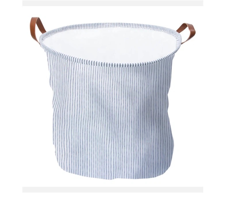 Striped Laundry Hamper 18.9in X 18.5in with l handles - photo 3