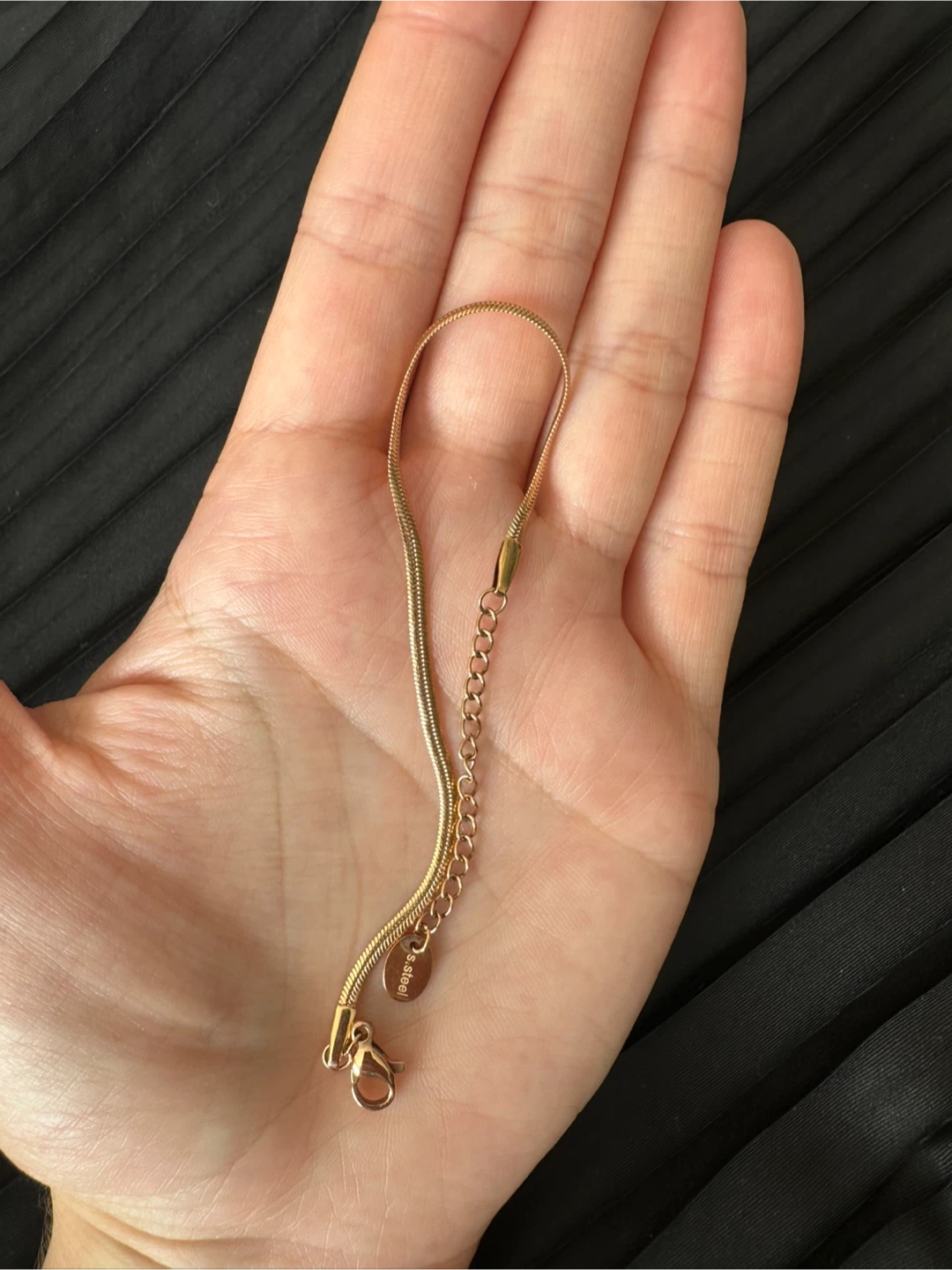 Faye Rose Gold Tone Snake Chain Bracelet