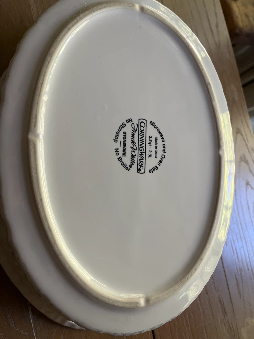 CorningWare French White Stoneware Casserole Dish