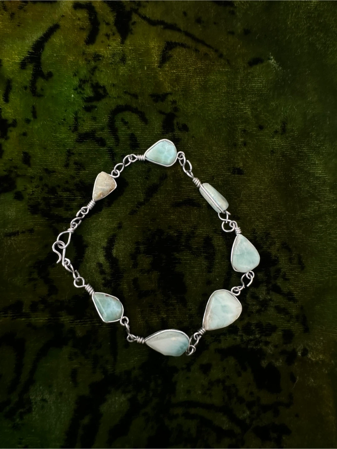 Silver tone Wire-Wrapped Bracelet