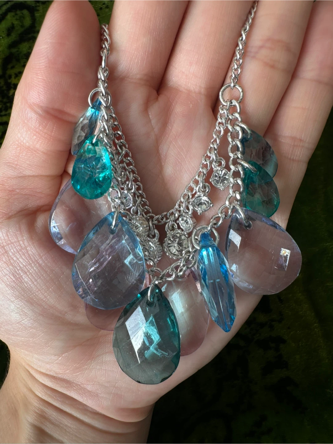Nine West blue crystal statement necklace - photo 4