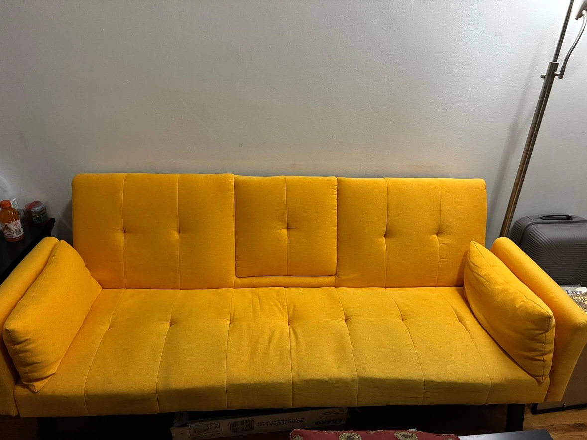 Three seater futon with cup holders