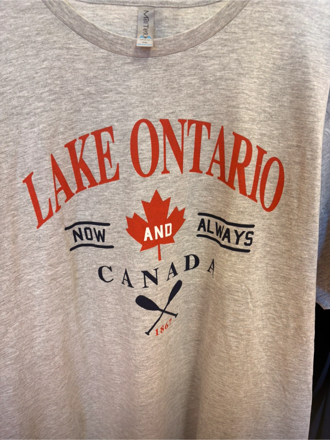 $20 Grey Black and white  Lake Ontario Canada T-Shirt - photo 2