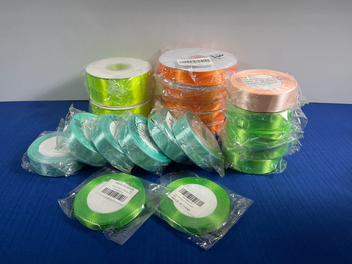 20 Rolls of Brand New Satin Ribbon Craft