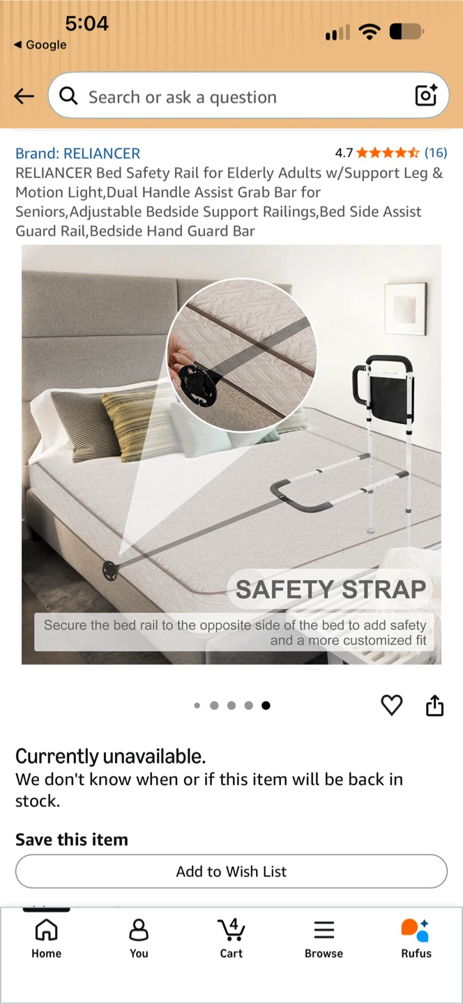 Brand New Safety Bedside Rail in Box Never Used. - photo 2