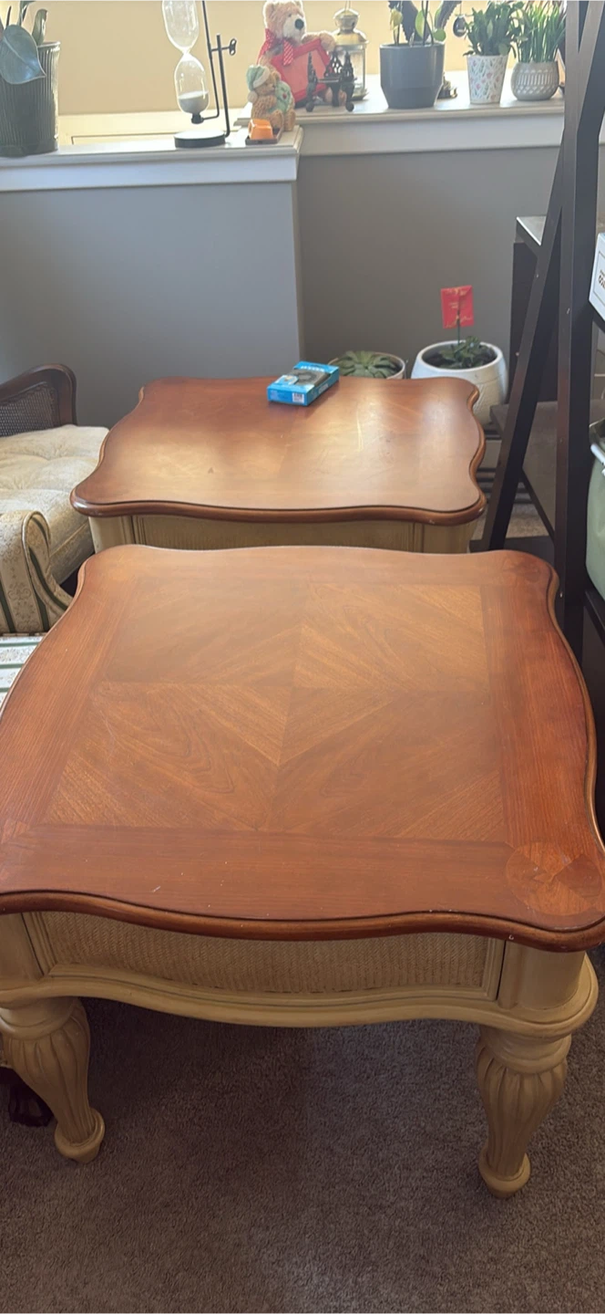 Pair of Vintage Wooden End Tables