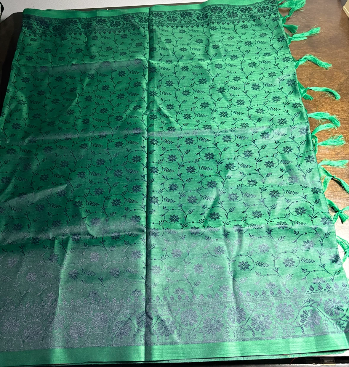 Green Floral Patterned Scarf - photo 2