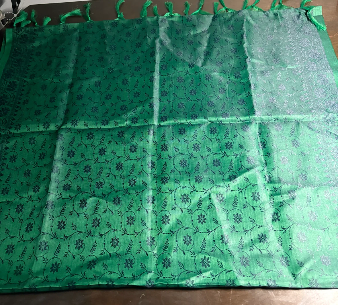 Green Floral Patterned Scarf - photo 3