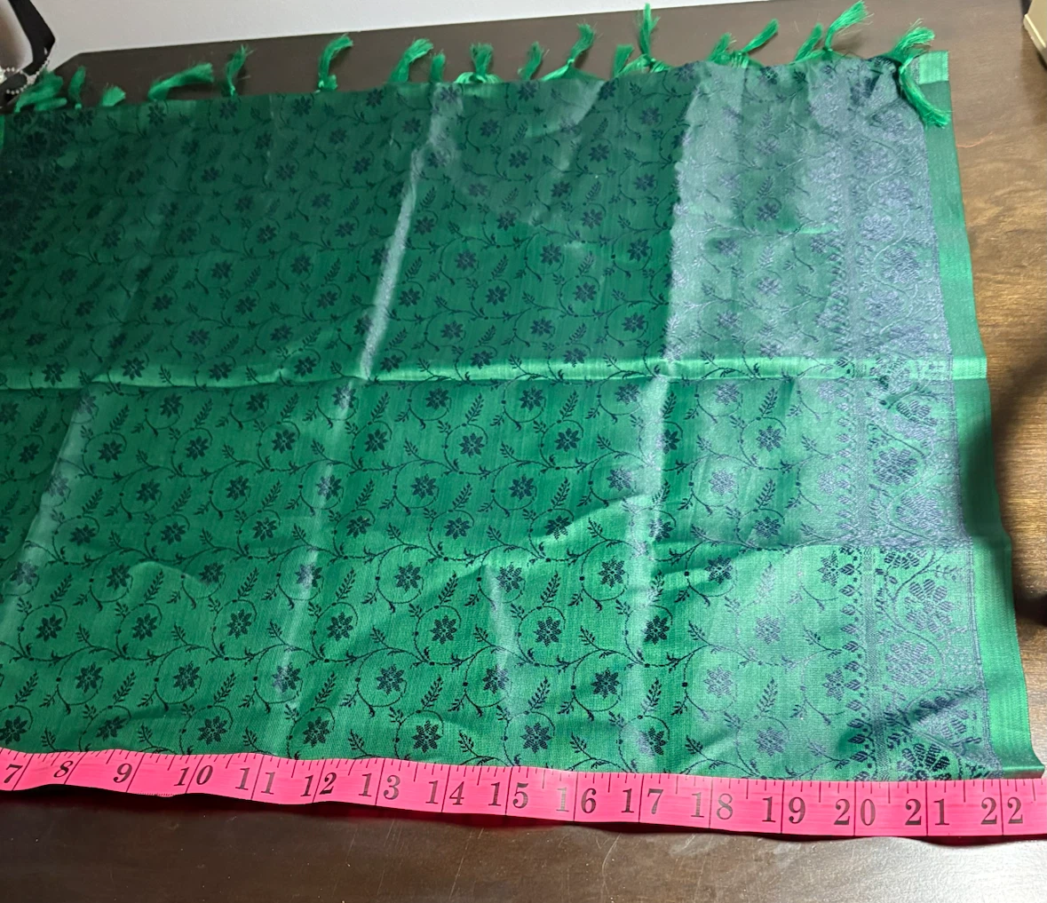 Green Floral Patterned Scarf - photo 4