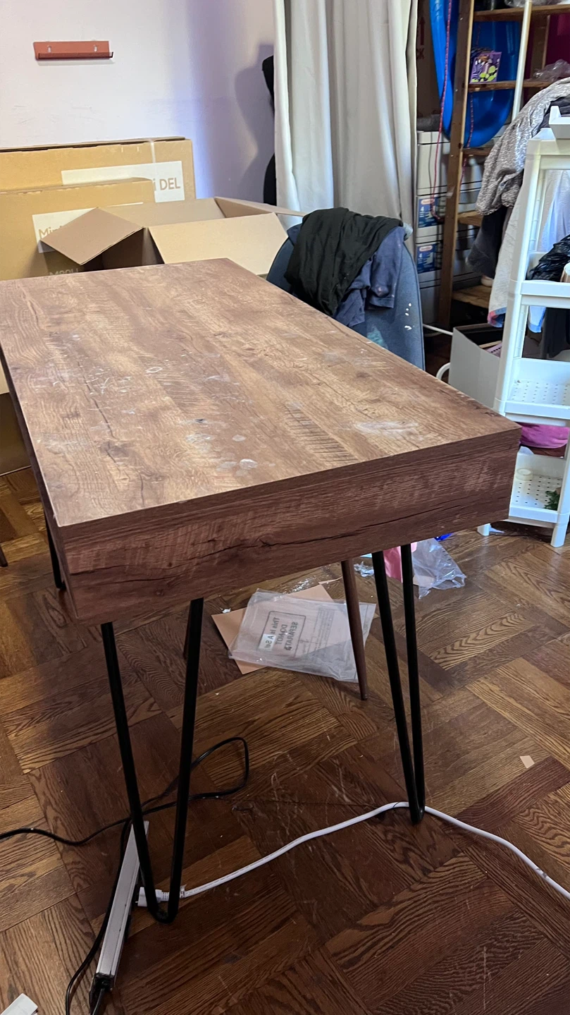Mid-Century Modern Desk with Hairpin Legs