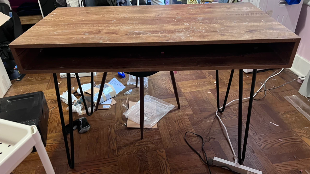 Mid-Century Modern Desk with Hairpin Legs - photo 2