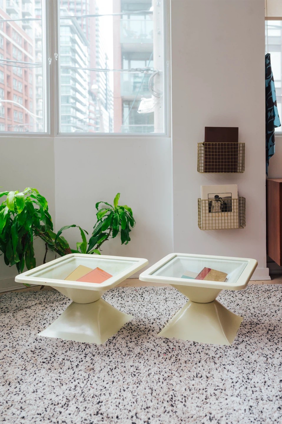 Pair of Vintage 1970s Space Age Side Tables