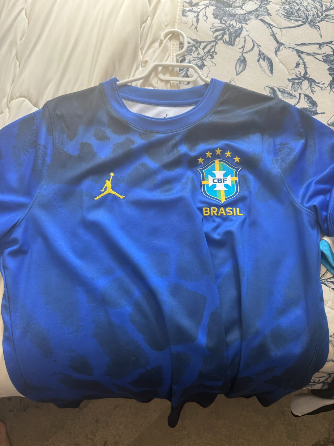 Soccer jerseys bunch