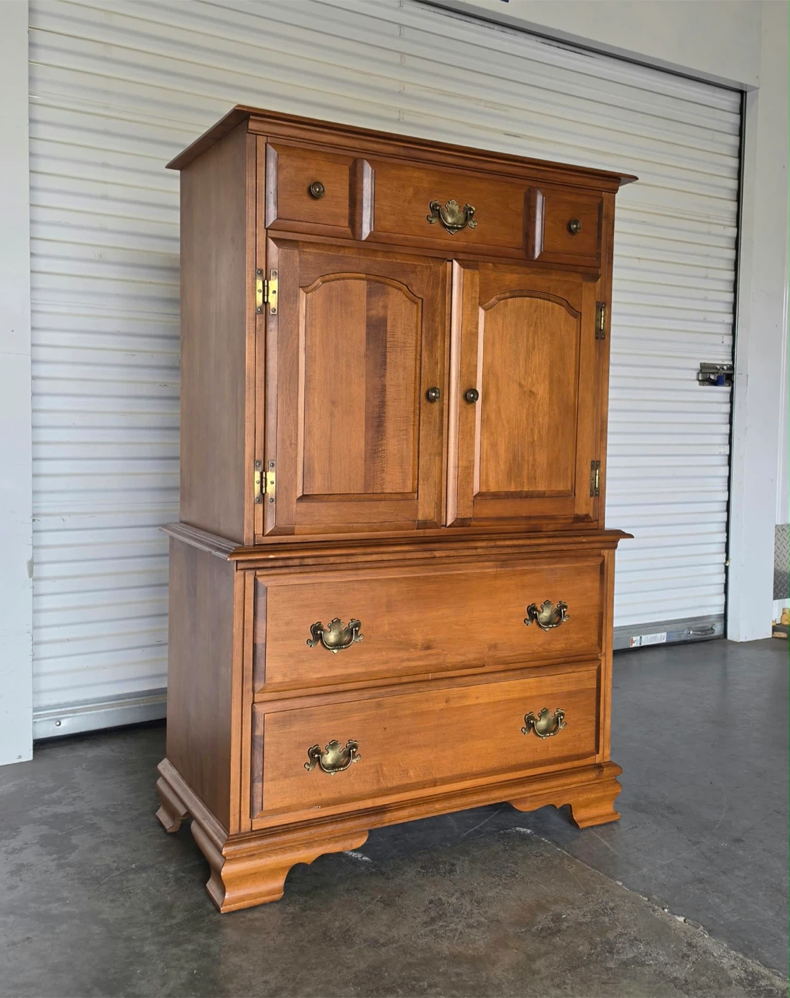 Solid Maple Armoire Chest by Vilas