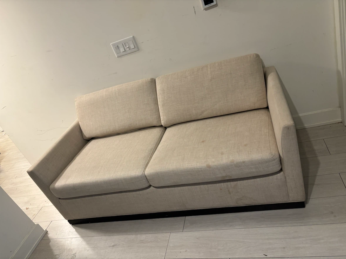 Beige Two-Seater Sofa