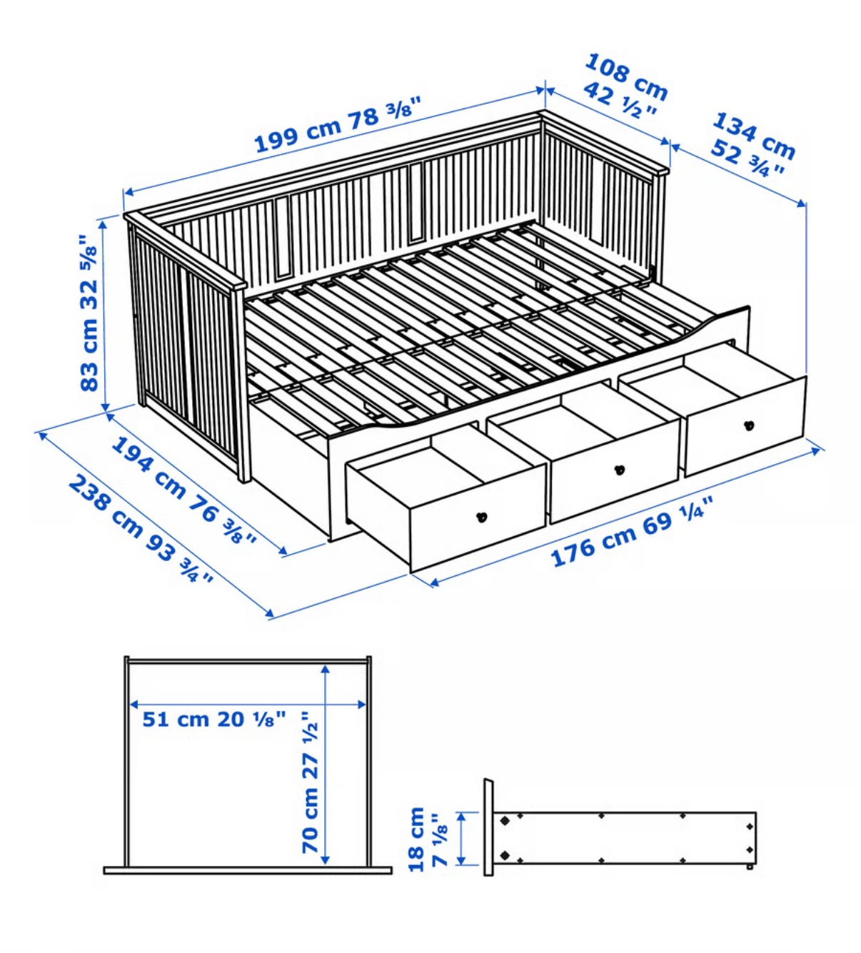 IKEA Hemnes Daybed Frame - photo 3