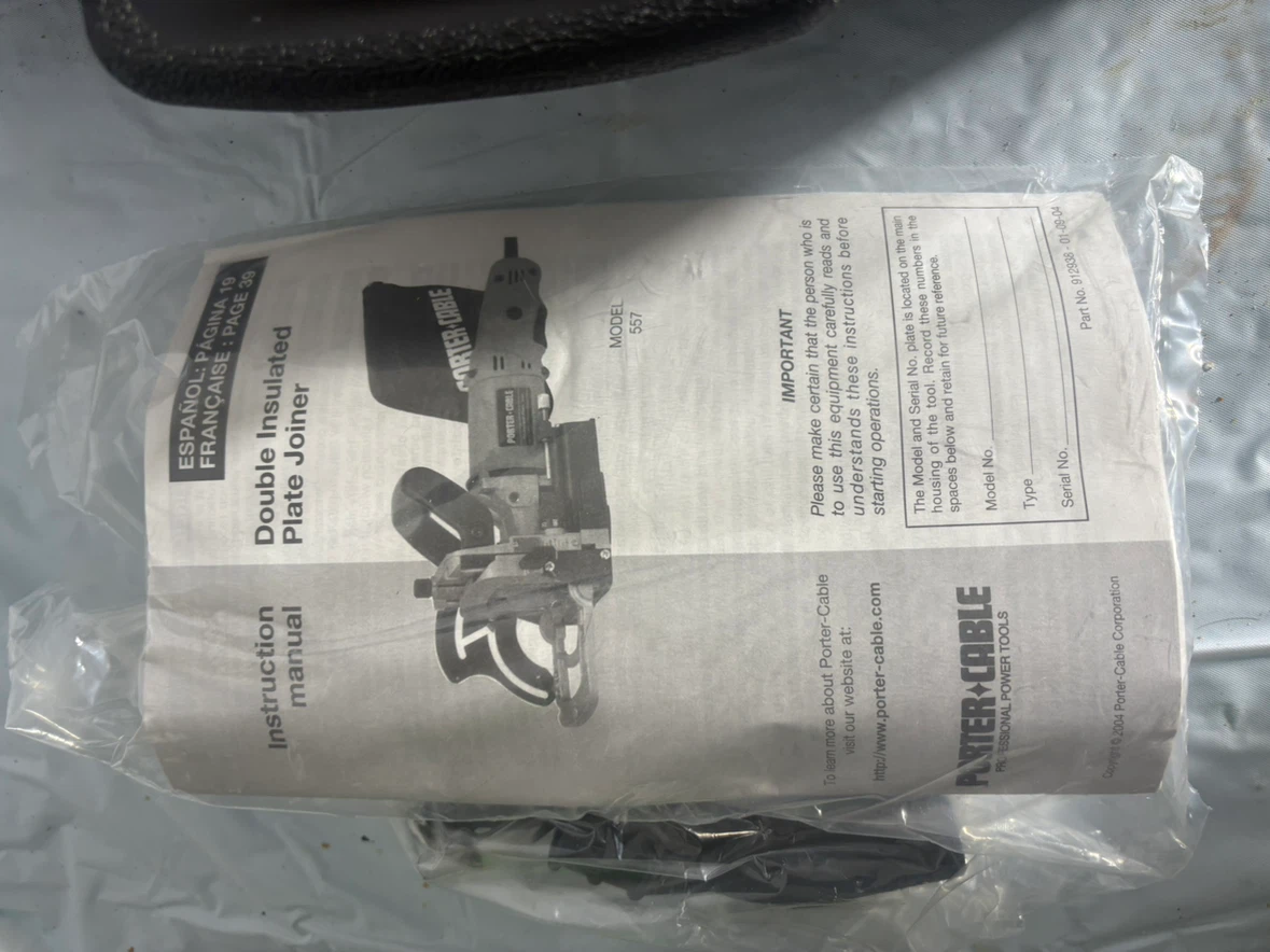 Porter-Cable 557 Double Insulated Plate Joiner Kit - photo 4