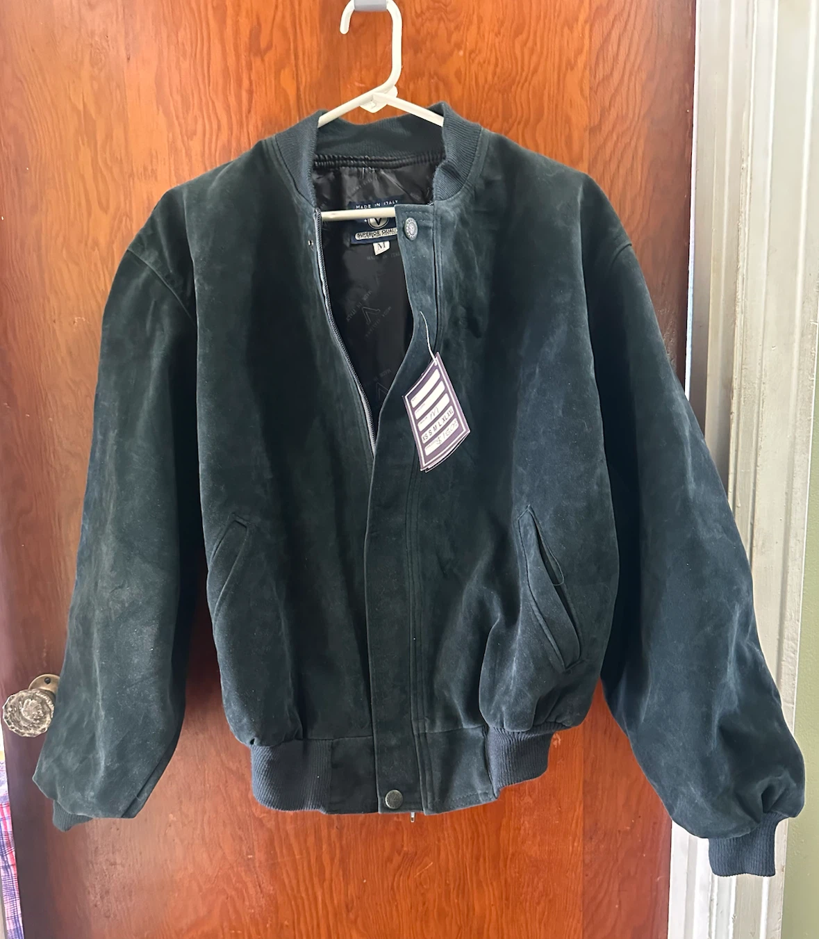 Made in Italy Suede Bomber Jacket