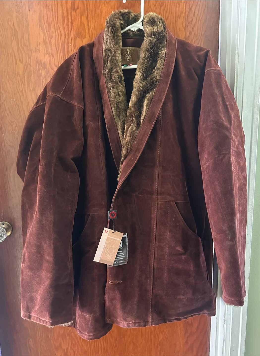 Vintage Italian Suede Coat - XL