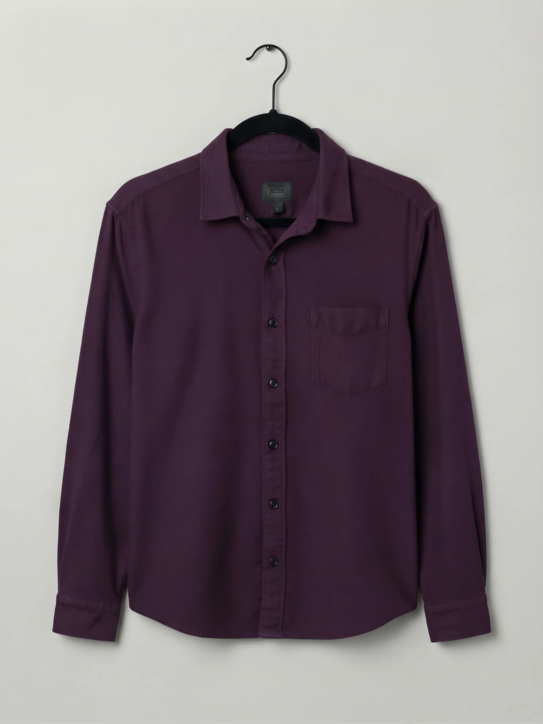 14th & Union Men's Dark Purple Long-Sleeve Button-Down Shirt - L