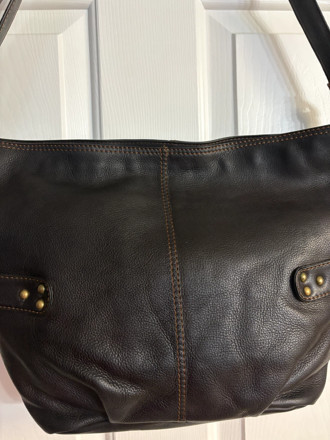 Derek Alexander Dark Brown Leather Shoulder Bag - photo 2