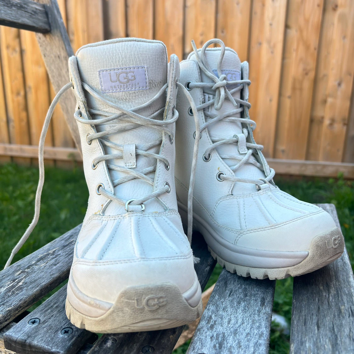 UGG Waterproof Winter Boots - Off-White Size 5