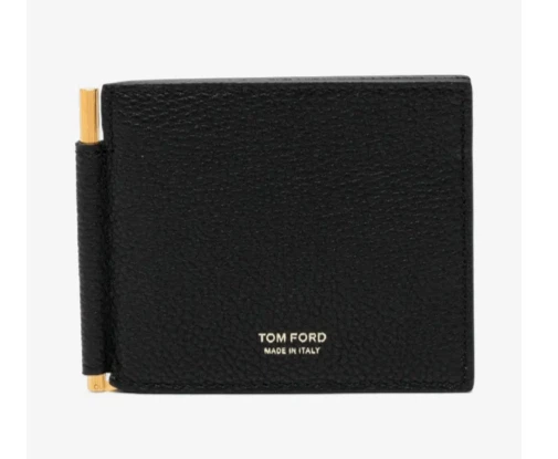 Tom Ford Leather Money Clip Wallet