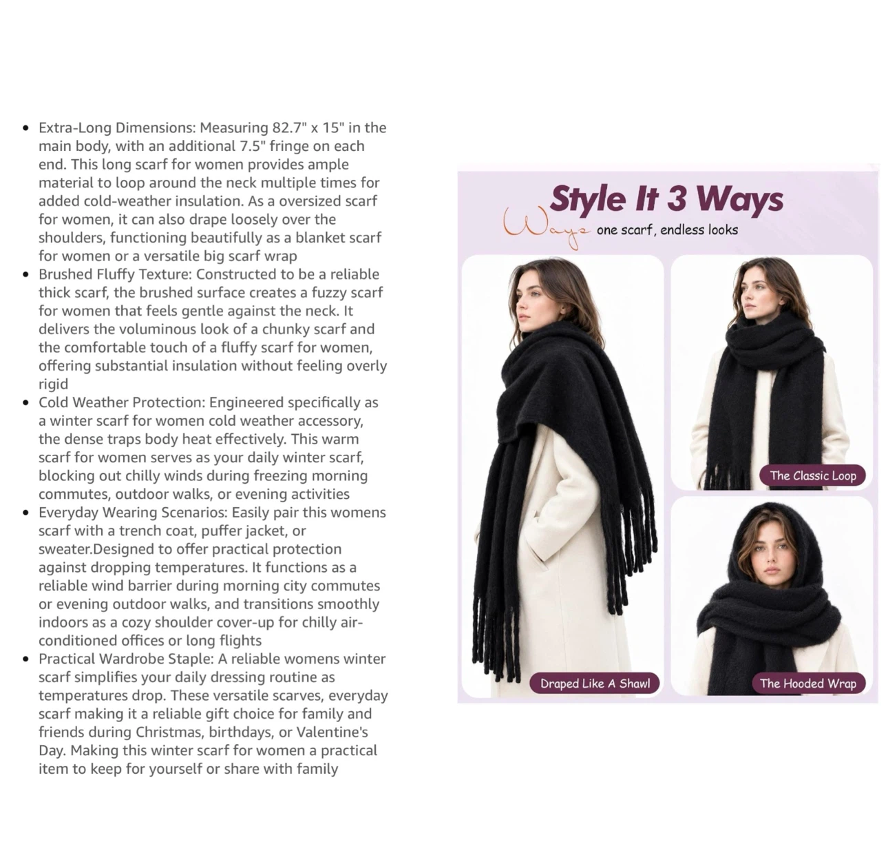 Brand new Scarf For Women Winter Thick - photo 5