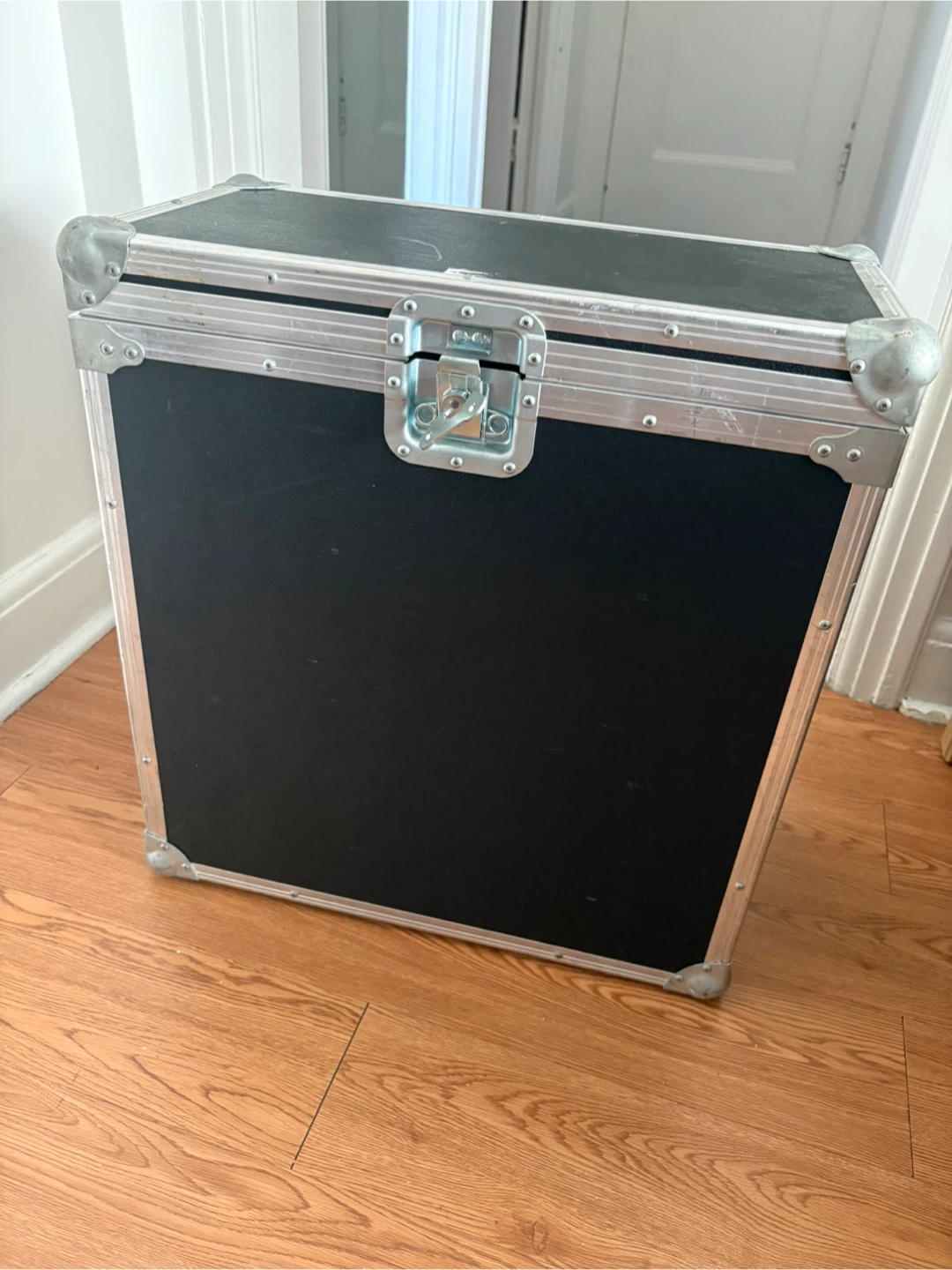 Road case with foam padding