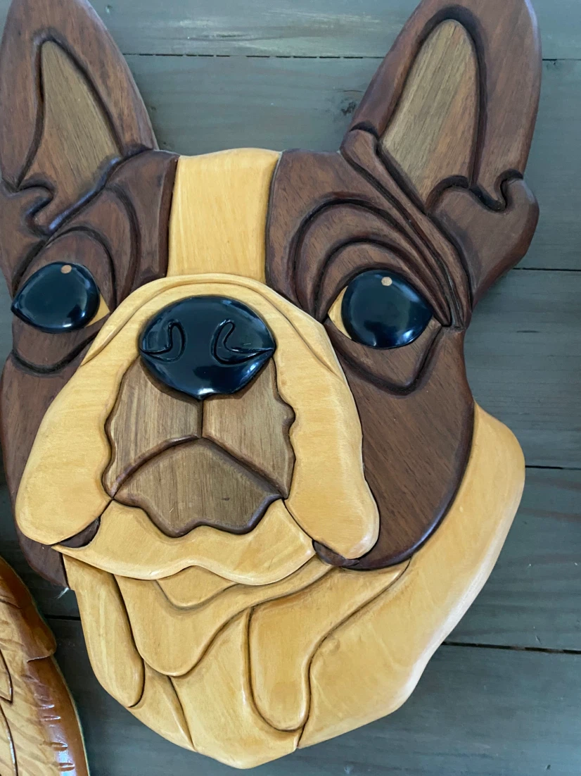 Set of Two Handcrafted Wood  Dog take both for 49. - photo 2