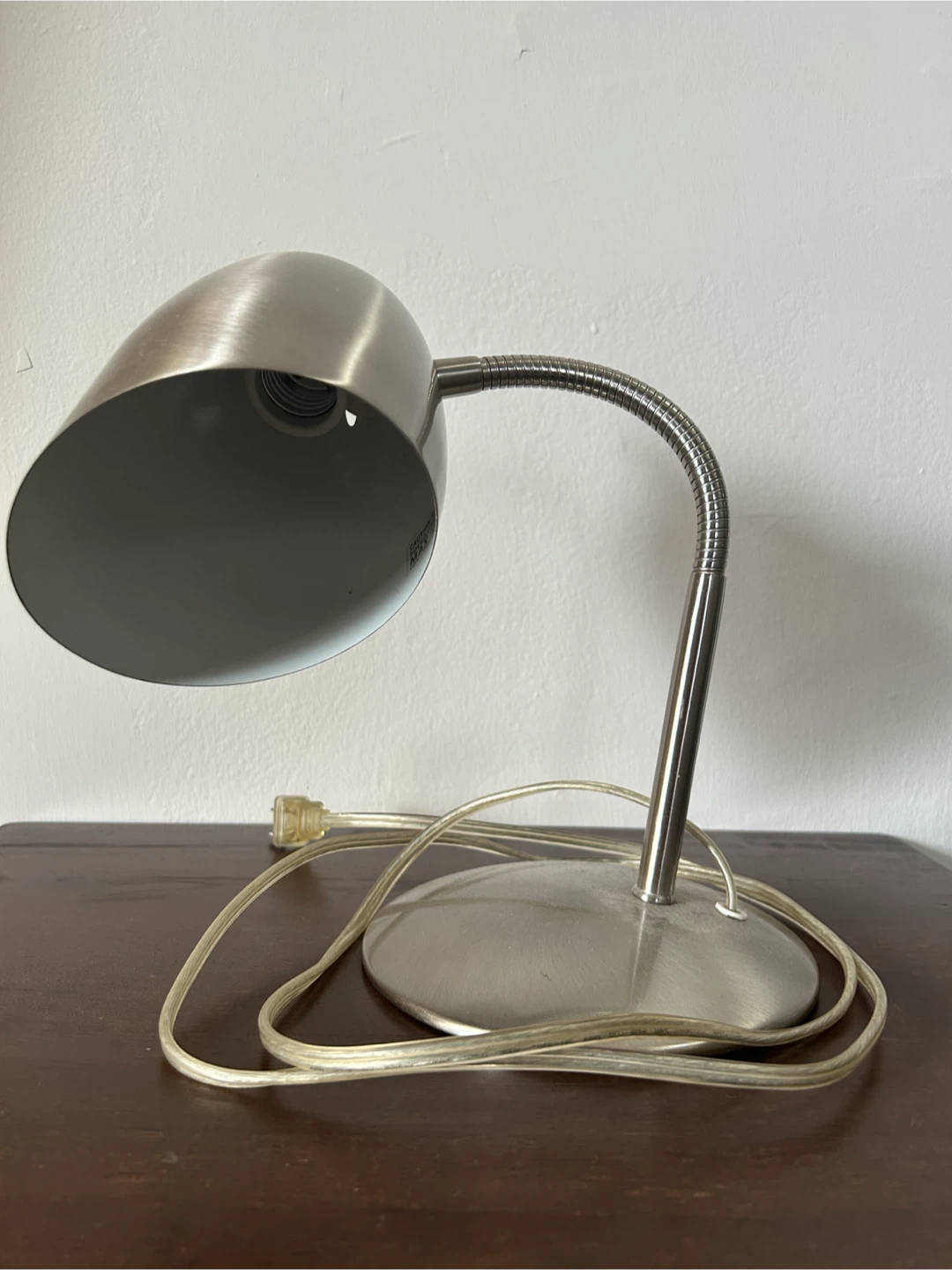 Brushed Metal Flexible Desk Lamp - photo 2