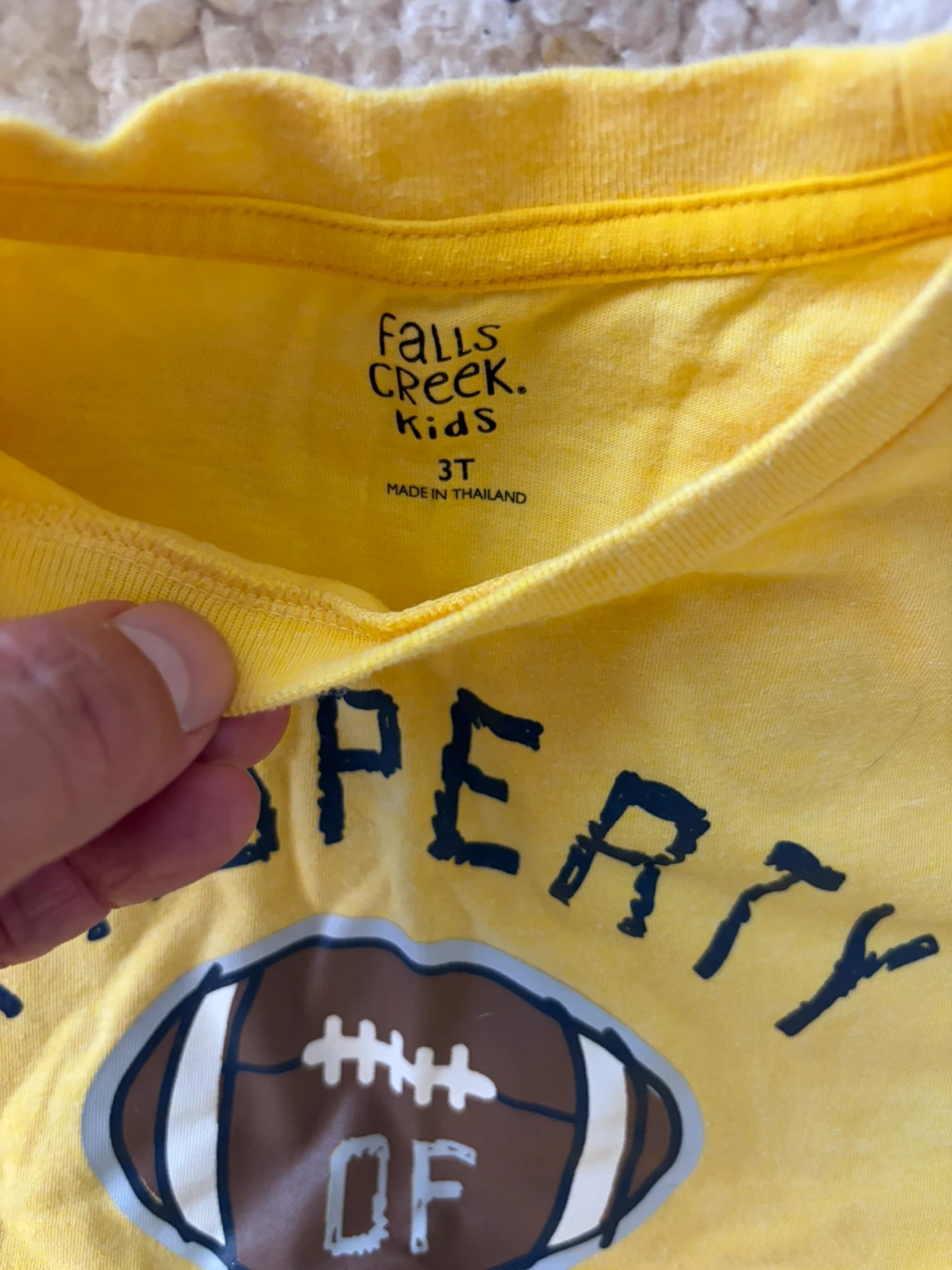 Falls Creek Kids Yellow Football T-Shirt 3T - photo 2