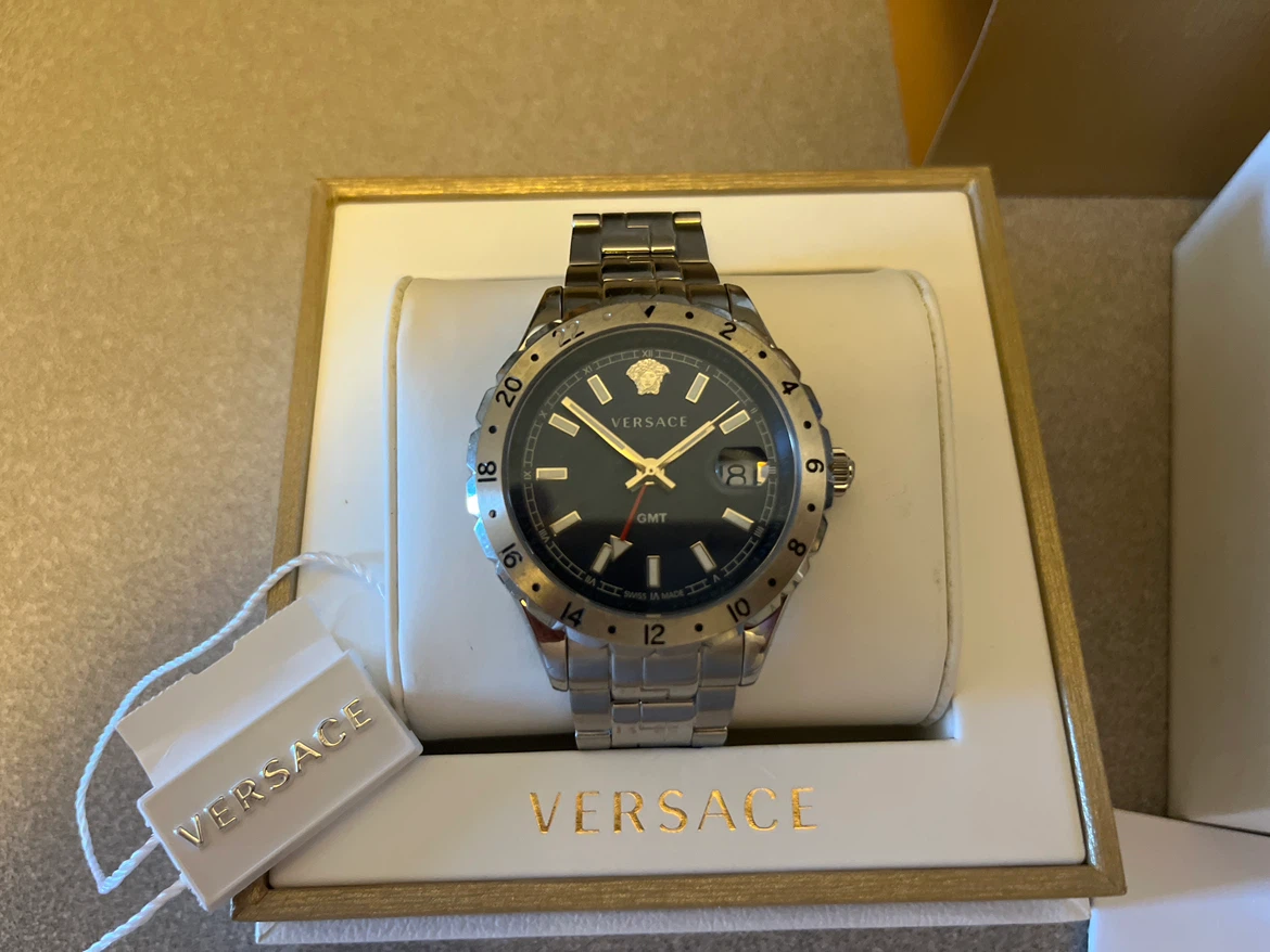 Versace GMT Stainless Steel Watch with Box - photo 2