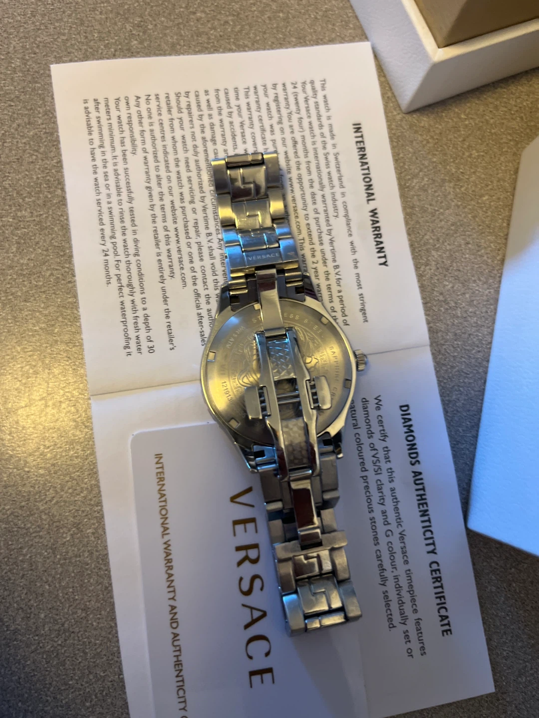 Versace GMT Stainless Steel Watch with Box - photo 5