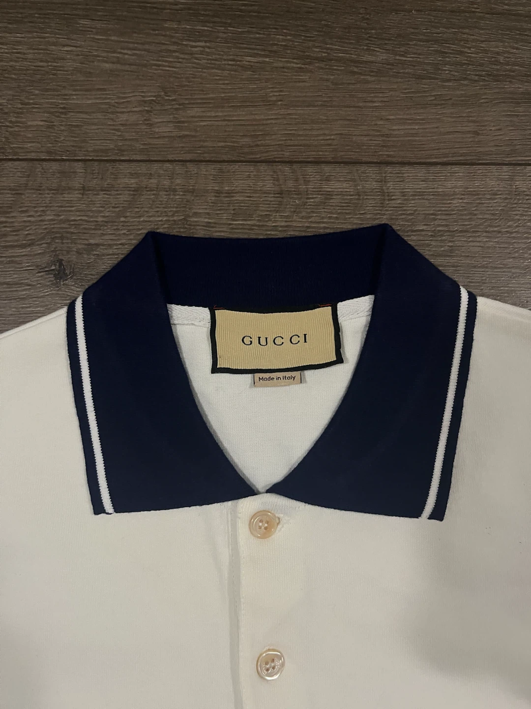 Gucci Polo Shirt White and Blue - photo 4