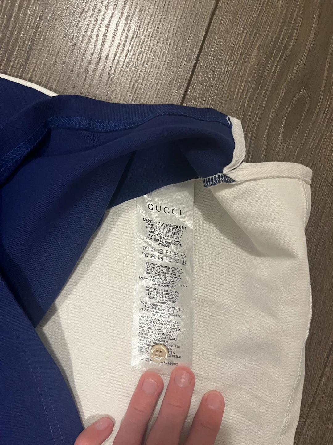 Gucci Polo Shirt White and Blue - photo 5